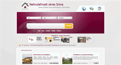Desktop Screenshot of nehnutelnosti-snina.eu