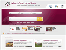 Tablet Screenshot of nehnutelnosti-snina.eu